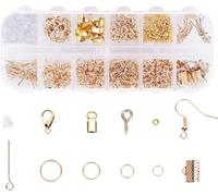 MOLENCO 800 Pcs Kit de Fabrication de Bijoux, Bijoux Trouvant Outils de Démarrage Kit avec Fermoir Mousqueton, Anneaux Ouverts, Perles à Écraser, pour Fabrication de Bijouxes, Réparation