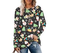 MOLERANI T-Shirts décontractés à Manches Longues et col Rond pour Femmes, Chemisiers, Hauts Tuniques avec Poche Le Vieil Ange 2XL