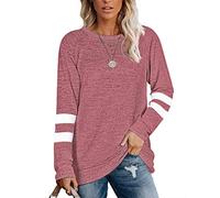 MOLERANI Tunique Pulls pour Femmes Manches Longues Sweats Confortables Lâche Casual Tops Rouge S