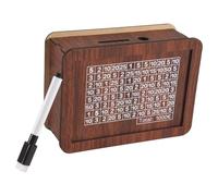 MOLERRI 1 PCS Tirelire Rétro en Forme de Cochon Japonais avec Compteur Boîtes à Monnaie en Bois Tirelire pour Enfants Budget, 1000
