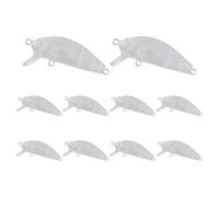 MOLERRI 10 PièCes SéRies Leurre de PêChe Corps 5 Cm 2.7G Crankbait Non Peint Vib Wobblers AppâT Dur Leurres Vierges