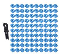 MOLERRI 100 PièCes SéRies Bleu RJ45 Port Ethernet LAN Hub Anti-PoussièRe Bouchon Bouchon Protecteur de Blocage avec Serrure et Clé PropriéTaires