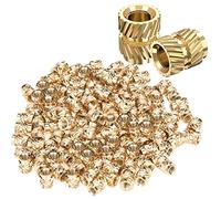 MOLERRI 120 PièCes M3X5.7-OD4.6 Filetage Moleté en Laiton Fileté Chaleur Ensemble RéSistant à la Chaleur InséRer éCrou D'Encastrement pour Imprimante 3D