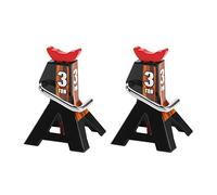 MOLERRI 2 PièCes MéTal 3 Tonnes Simulé Jack Hauteur RéGlable RéParation Support ScèNe Outil de Levage Jack pour 1/10 TRX4 D90 CC01 RC Voiture d'escalade Noir (Modèle de Jouet)