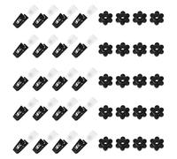 MOLERRI 20PCS Arrêts de Drapeau de Jardin Pinces de Drapeau de Jardin Extérieures Anti-Vent Petits Supports de Drapeau pour Jardin et Mât de Drapeau