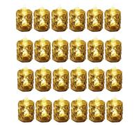 MOLERRI 24 Pcs Bougies LED à Piles, Bougies sans Fumée pour Lampes de Table, Idéales pour la Saint-Valentin, Les Mariages et Les Dîners. Dimensions : 1,42 * 3,15 Pouces.