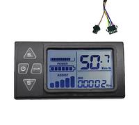 MOLERRI 24V 36V 48V 60V S861 Compteur de Tableau de Bord D'Affichage LCD Ebike pour Panneau de Commande de ContrôLeur de VéLo éLectrique BLDC (Prise SM)