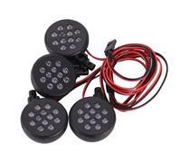 MOLERRI 4 LumièRes LED RéCepteur Kit Coque en Plastique Lotus Phares pour 1/5 Baja Rovan Moteur 5B RC PièCes de Voiture Accessoires