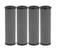 MOLERRI 4 Pièces Filtre à Eau au Charbon 10 Pouces Standard pour Toute Enveloppement de Filtre de Remplacement pour Sédiments, Goût et Facile à Utiliser