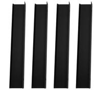 MOLERRI 4 Pièces Poignée de Couture de Porte Noire Porte D'Armoire de Garde-Robe Poignée Cachée de Tiroir Non Perforée Allongée de 200 mm