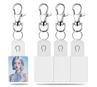 MOLERRI 4 Pièces Porte-Clés Vierges à Sublimation LED en Acrylique avec Transfert pour Bricolage, Automne, Thanksgiving, Noël, Porte-Clés, Cadeau B