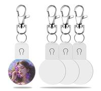 MOLERRI 4PCS Porte-Clés en Acrylique pour Sublimation LED avec Transfert pour L'Artisanat DIY Cadeau de Noël et de Thanksgiving
