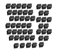 MOLERRI 50 Pcs Noir Clip D'Enseigne Étiquettes Réutilisables Pince Porte-Étiquettes pour Étiquettes de Prix Plateau de Porte-Étiquettes pour Tasse, Bol, Poêle et Plateaux de Buffet