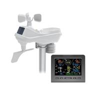 MOLERRI 7 en 1 Station Météo WiFi avec Surveillance à Distance Température Intérieure Extérieure Humidité Indice de Lumière Prévision Prise EU