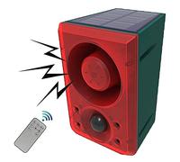 MOLERRI Alarme de Capteur de Mouvement Solaire ExtéRieur avec TéLéCommande, 130Db Alarme Sonore SirèNe Alarme Sonore SystèMe D'Alarme de SéCurité