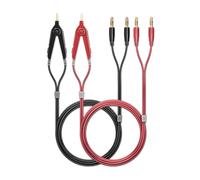 MOLERRI Câbles de Test de Compteur, Bornes Kelvin, Fils de Câble Vers Fiches Bananes de 4 mm Plaquées Or