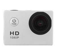 MOLERRI Caméra d'action HD 1080P avec Écran LCD, Étanche Jusqu'à 30 M, Idéale pour Vélo, Moto, Ski, Plongée - Couleur Argent Gris