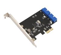 MOLERRI Carte D'Extension PCI Express USB 3.0 19 Broches PCIE 1X vers 2 Ports USB 3 19 Broches Adaptateur Interne USB3 20 Broches Hub Header
