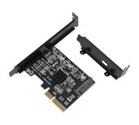 MOLERRI Carte USB PCIE Type C PCI-Express 4X vers USB 3.2 Gen 2X2 (20Gbps) de Puces ASM3242 pour 8/10/Linux
