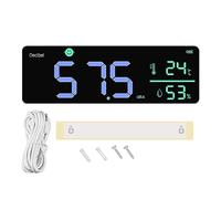 MOLERRI DM1306D NuméRique DéCibel SonomèTre DéTecteur de Bruit Mural Intelligent 30-130DB Moniteur de TempéRature et D'Humidité