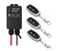 MOLERRI Émetteur et Récepteur 433MHz Commutateur de Télécommande Universel Sans DC8V-80V 30A Imperméable pour le Ventilateur de Lumière de la Pompe
