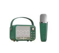 MOLERRI Enceinte Bluetooth avec Microphone, Prise en Charge de la Carte TF, du Disque U, de L'Entrée AUX, Son 3D Équilibré, Type Diffusion, Haut-Parleur Réveil Vintage, Enceintes Bluetooth sans