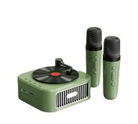 MOLERRI Enceinte Bluetooth5.3 Rétro avec 2 Microphones Style Phonographe du 18e Siècle Son Stéréo à 360° Vinyle Recording C