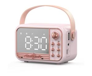 MOLERRI Enceintes Bluetooth sans Vintage Prenant en Charge la Carte TF, Le Disque U, L'Entrée AUX, Le Son 3D, L'Équilibre de Diffusion de Type Alarme, Haut-Parleur.