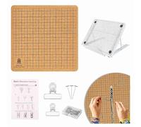 MOLERRI Ensemble de Planche à Tresser et D'Épingles avec Support, Planche à Tresser Double Face, pour Bracelets Tressés, Kit de Macramé pour Corde à Nouer