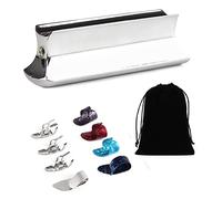 MOLERRI Guitar Slide Tone Bar pour Dobro,Lap Guitar,Hawaiian Guitar,Electric Guitar avec Celluloid+Thumb&Finger Picks Plectrums