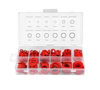 MOLERRI Kit Assorti de Rondelles en Fibre de 600 PièCes Kit D'Assortiment de Joints Plats en Fibre de Papier en Acier Rouge de 12 Tailles