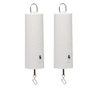 MOLERRI Moteur à Vent à Piles pour Suspension, Décoration de Jardin, Sculptures D'Extérieur Blanches, Lot de 2
