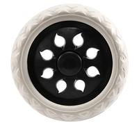 MOLERRI Noir Blanc Noyau Plastique Mousse Chariot pour Achats Roulettes Panier Roue