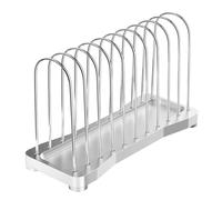 MOLERRI Vinyl Record Display Rack Metal Stand pour 7 "et 12" Organisateur de 10 Slot pour Amateurs de Musique pour et Le Bureau en Argent