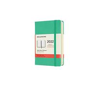 Moleskine 12-Month Daily Planner 2022, Daily Diary 2022, Hard Cover and Elastic Closure, Pocket Size 9 x 14 cm, Colour Ice Green, 400 Pages