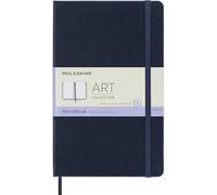 Moleskine 13 x 21 cm Large Art Collection Sketchbook Drawing Pad Notebook Album with Hard Cover and Elastic Closure, Paper Suitable for Pens, Pencils and Crayons, Black, 88 Pages,Blue