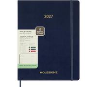 Moleskine 15 Monate Essential Wochenkalender 2026/2027, 1 Wo = 2 Seiten, vertikal, XXL, fester Einband, Saphirblau