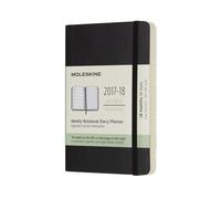 Moleskine 18 Monate Wochen Notizkalender 2017/2018, A6 Soft Cover, Schwarz