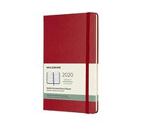 Moleskine 2020 Weekly Horizontal Planner, 12M, Large, Scarlet Red, Hard Cover (5 x 8.25)