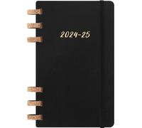 Agenda civil à spirales Moleskine Académique 12 mois Grand Format Couverture Souple Noir