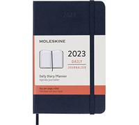 Moleskine Agenda 12 Mois 2023, Journal Quotidien 2023, Couverture Rigide Et Fermeture Élastique, Format De Poche 9 X 14 Cm, Couleur Bleu Saphir