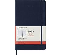 Moleskine Agenda 12 Mois 2023, Journal Quotidien 2023, Couverture Rigide Et Fermeture Élastique, Grand Format 13 X 21 Cm, Couleur Bleu Saphir