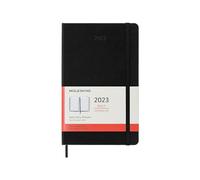 Moleskine Agenda 12 Mois 2023, Journal Quotidien 2023, Couverture Rigide Et Fermeture Élastique, Grand Format 13 X 21 Cm, Couleur Noir