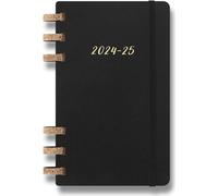 Moleskine Agenda 12 mois à spirales 2025, L/A5, couverture souple, noir