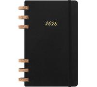 Moleskine Agenda 12 mois à spirales 2026, L/A5, couverture souple, noir