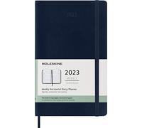 Moleskine Agenda Hebdomadaire 2023, Agenda Semainier 12 Mois Avec Mise En Page Horizontale, Agenda Hebdomadaire Horizontal, Couverture Souple, Grand Format 13 X 21 Cm, Couleur Bleu Saphir