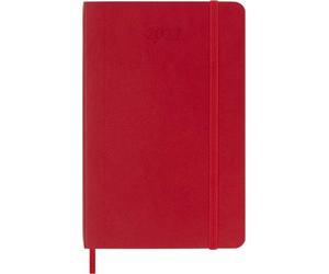 Moleskine Agenda Hebdomadaire 2027, Agenda de 12 Mois avec Espace pour Prendre des Notes, Couverture Souple et Fermeture Élastique, Format de Poche 9x14 Cm, Rouge Écarlate
