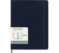 Moleskine Agenda Hebdomadaire, Agenda Hebdomadaire 2026 12 Mois Avec Espace Pour Notes, Avec Couverture Souple et Fermeture Élastique, Format XL 19x25, Couleur Bleu