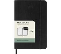 Moleskine Agenda Hebdomadaire avec Espace pour des Notes12 Mois 2024, Agenda 2024, Format Pocket 9x14, Couverture Souple et Fermeture Elastique, Couleur Noir, en Langue Allemande