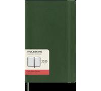 Moleskine Agenda journalier 12 mois 2025, large/A5, 1 jour = 1 page, couverture souple, vert myrte